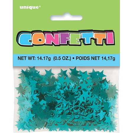 Foil Star Confetti, Teal, 0.5 oz