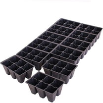 Handy Pantry Black Plastic Garden Tray Inserts – 5 Sheets, 72 Planting Pot Cells Each – 2x3 Nested x12 Configuration – Ideal for Nursery, Greenhouse, Seed Starting, and Vegetable Gardening