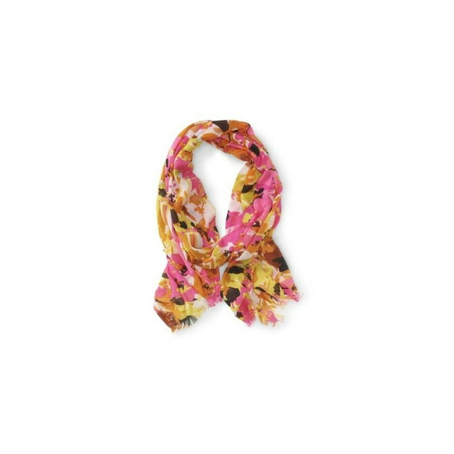 Aeropostale Bufanda abstracta brillante para mujer, multicolor, clásica (57 a 59 pulg.)
