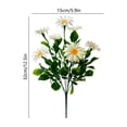thumbnail image 3 of Outdoor Artificial Daisy Flowers UV Resistant Greenery Faux Shrub Bouquet for Hanging Planter Porch Garden Wedding Party Indoor Home Decor, 3 of 6