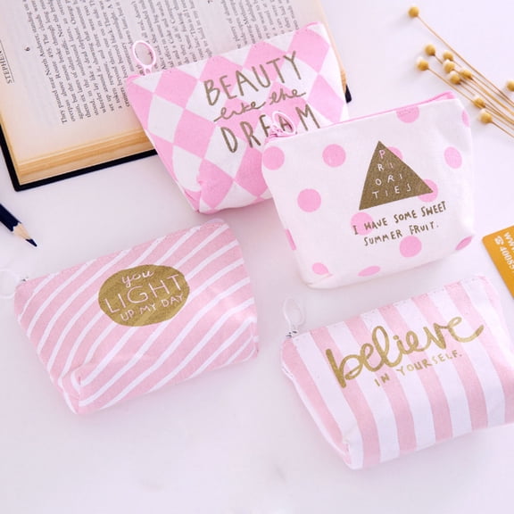 HONITANO Portable Change Purse Made of Canvas Material Suitable for Cash and Key Storage