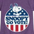 thumbnail image 3 of Peanuts - Snoopy Go Vote - Toddler & Youth Girls Short Sleeve Graphic T-Shirt, 3 of 6