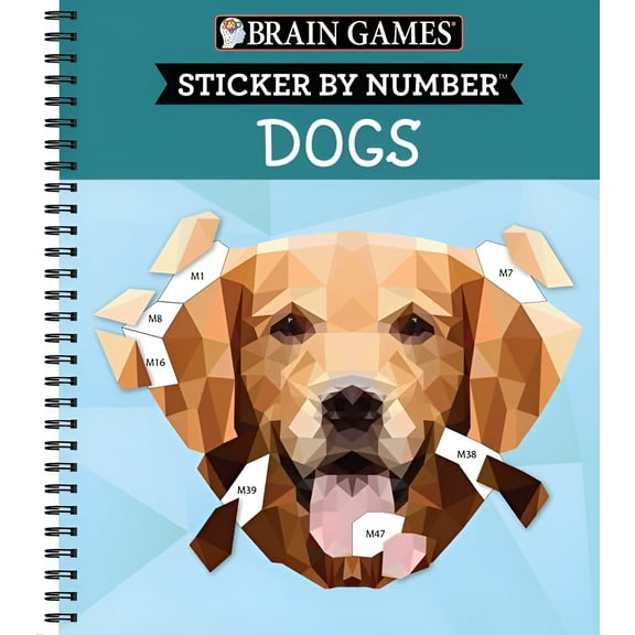 Brain Games - Sticker by Number: Dogs, (Hardcover)