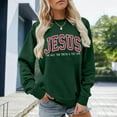 thumbnail image 2 of Christmas Sweatshirt for Women 2026 Long Sleeve Crewneck Jesus The Way The Truth The Life Christian Sweat Shirts Pullover Top, 2 of 4