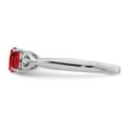 thumbnail image 4 of Primal Silver Sterling Silver Rhodium-plated Diamond and Ruby Ring, 4 of 5