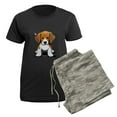 thumbnail image 5 of CafePress - Beagle Puppy Women's Dark Pajamas - Women's Short Sleeve Print T-Shirt and Pants Dark Cotton Pajama Set, 5 of 7