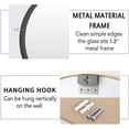 thumbnail image 6 of GLSLAND Bathroom Round Mirror Wall Decor Mirror 36", Black, 6 of 8