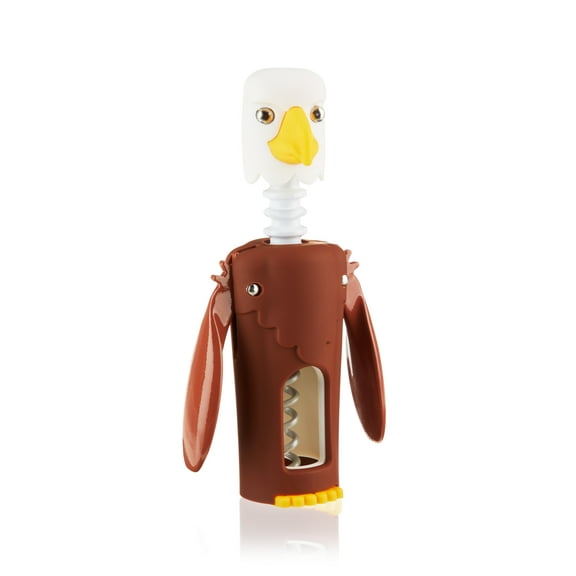TrueZoo Bald Eagle Winged Corkscrew Soft-Touch Wine Opener, Home Bar, Gifts