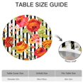 thumbnail image 6 of Round Fitted Tablecloth with Elastic Edges Fits 45"-52" Round Tables Pioneer Colorful Floral Waterproof Table Cover Washable Indoor and Outdoor for Party Kitchen Dinner Banquet Patio Picnic, 6 of 7