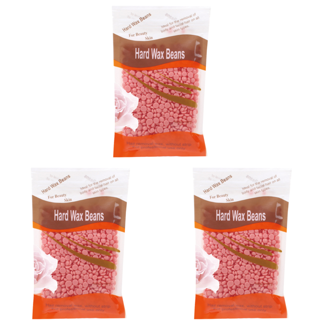 Frijoles Cera Dura Depilatoria 100 G Corporal para Hombres Y Mujeres (rosa)