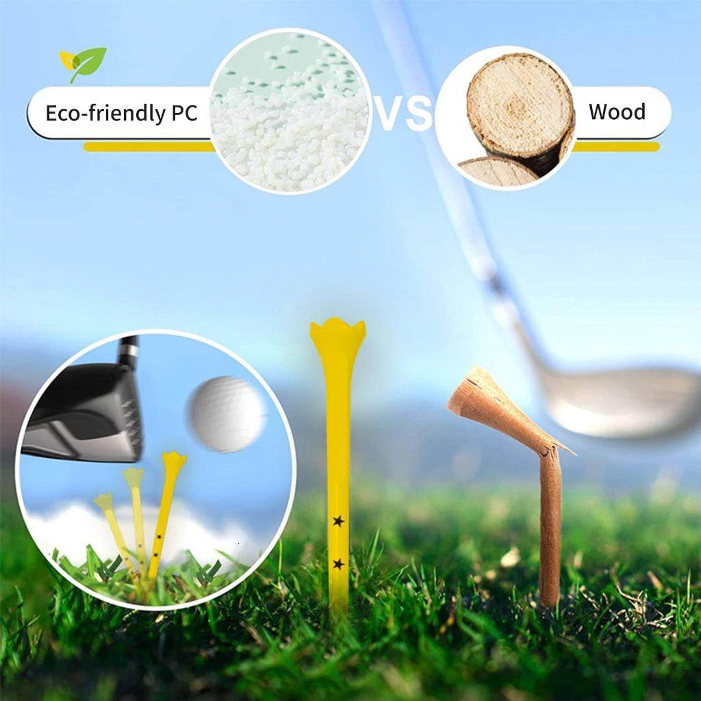 Yihuala 50Pcs Golfs Tees Replacement Golfs Balls Stand Unbreakable Long Short Golfs Training Practice Tees for Women