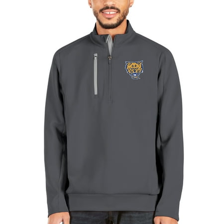 Fort Valley State Wildcats Antigua Big & Tall Generation Quarter-Zip Pullover Jacket - Charcoal/Silver