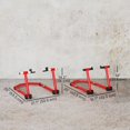 thumbnail image 2 of Red Motorcycle Stand Lift Set – 850lb Capacity Front & Rear Wheel Paddock Stands for Dirt Bikes, Adjustable Steel Repair Tool – Living Room, Garage Use, 2 of 7