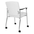 thumbnail image 5 of Guest Chair in White Faux Leather with Chrome Frame, 5 of 5