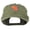 Olive Green, variant on Wisconsin State Map Embroidered Washed Cotton Cap - Black OSFM