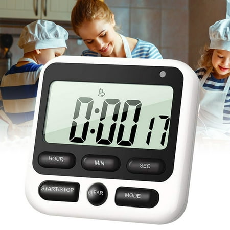 

HXAZGSJA Digital Kitchen Timer Alarm Clock Large LED Display Loud Alarm Magnetic Attaching Stand for Cooking Sports