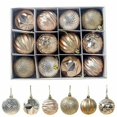 thumbnail image 3 of 12pcs Christmas Decorations Baubles Tree Xmas Balls Party Wedding OrnamentGoldGold, 3 of 3
