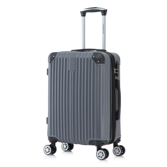 Maleta de Mano Rígida Expandible 10Kg Con Ruedas 360° Ideal para Viaje y Cabina Gris