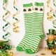 thumbnail image 1 of Uuiauoio 1 Pairs St.Patrick's Day Socks Shamrock-Clover-Stripe-Socks Irish-Green-Costume-Socks for St.Patrick's Day Mardi Gras, 1 of 6