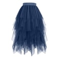 thumbnail image 2 of BRGZLK Women's Half Skirt High Waisted Tulle Skirts A Line Tiered Flowy Fairy Skirts Midi Length Elastic Mesh Wedding Guest Long Skirts, 2 of 3