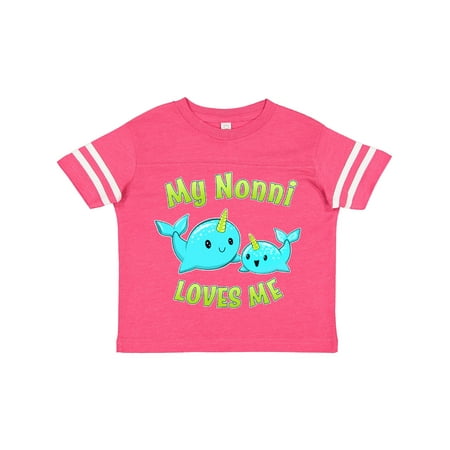 

Inktastic My Nonni Loves Me- Cute Narwhal Gift Toddler Boy or Toddler Girl T-Shirt
