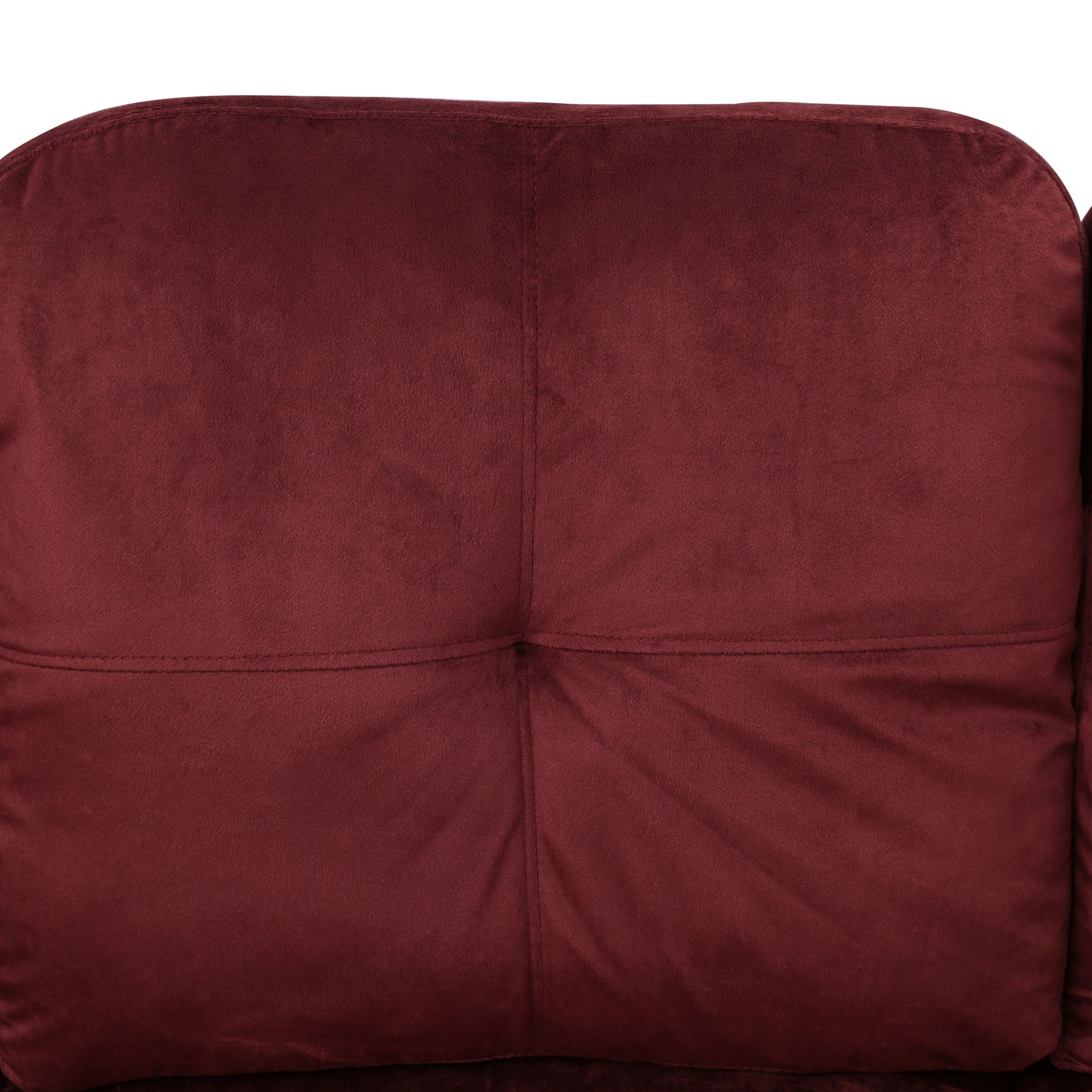 Hommoo Flannel & PVC L-Shaped Sectional Couch and Sofa Set, Modern Living Room Furniture Set, Left Side, Red