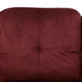 thumbnail image 6 of Hommoo Flannel & PVC L-Shaped Sectional Couch and Sofa Set, Modern Living Room Furniture Set, Left Side, Red, 6 of 9