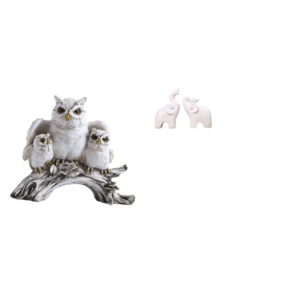 Figuras Modernas De Búho Y Elefante, Escultura De Mesa, Adorno único Para Decoración Del Hogar, Estatua Para Sala De Estar, Oficina, Dormitorio, Entrada, Mesita De Noche, Armario.