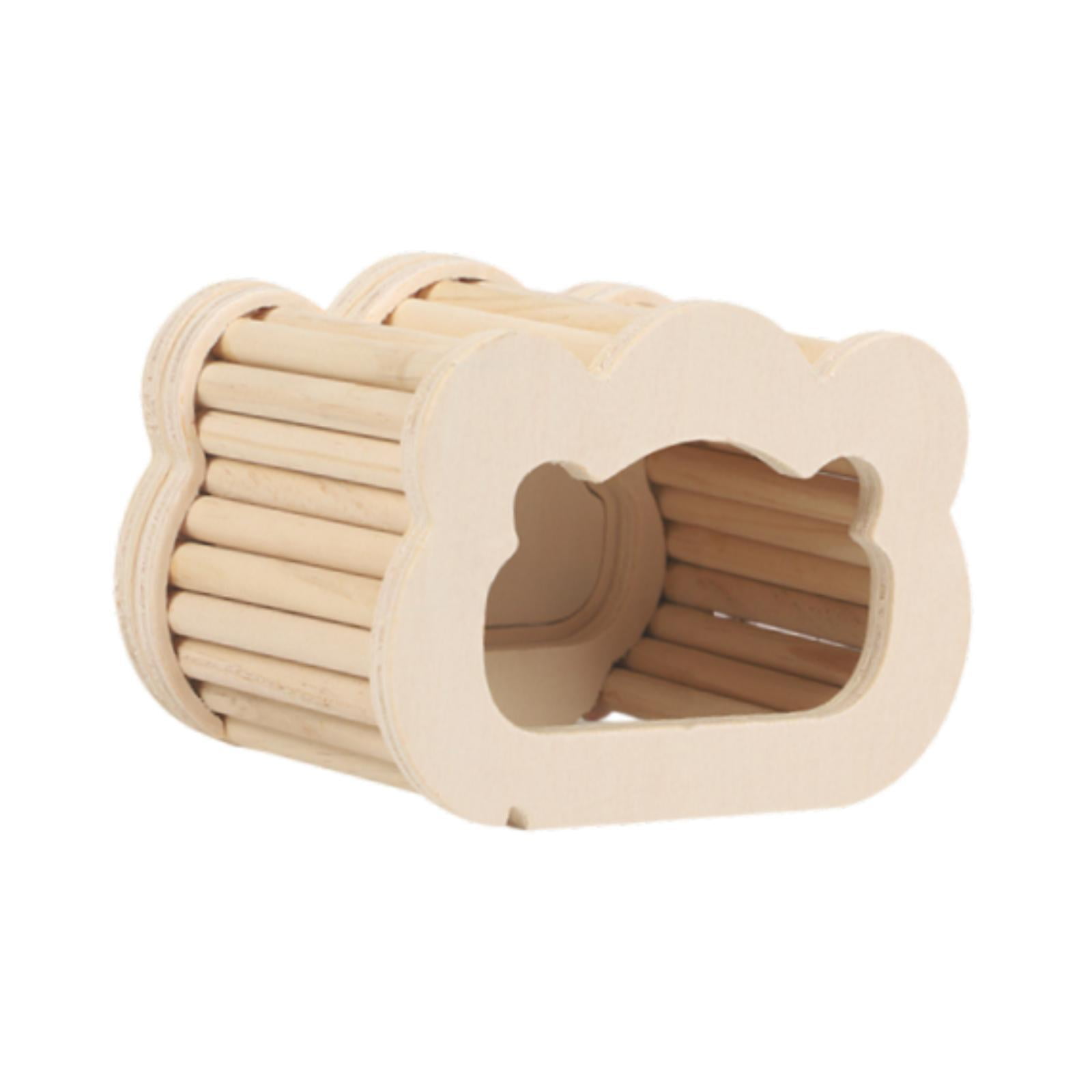 EHJRE Hamster Wooden House Hiding Place Habitat Decor Activity Protection Cage Accessory Hideaway Room to Run Resting Plating Exploration of Games Hiding Pl