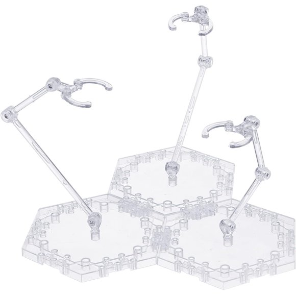 Soporte para figuras de acción Soporte para Gundam para 3 personas Soporte para figuras de acción ensambladas Soporte para modelos de muñecas Soporte para modelos de exhibición Compatible con