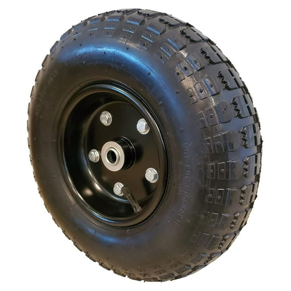 13" Hand Truck/Utility Cart Air Tire Replacement Dolly Wheel 4.00-6 (Black)