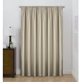 thumbnail image 5 of Eclipse Draft Stopper Room Darkening Fleece Lined Rod Pocket, Single Curtain Panel, Beige, 42" W x 95" L, 5 of 9
