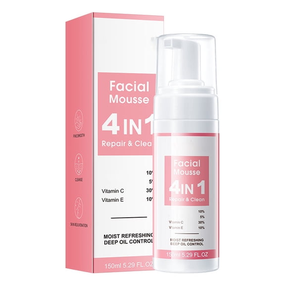 Face Wash, 4-in-1 Daily Face Wash for Women Man, Pore Care, Deep Pore Cleansing Blackhead Remover, Oil Control Face Cleanser, Non-Drying for Sensitive