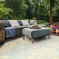 thumbnail image 3 of Safavieh Courtyard Bryanna Floral Indoor/Outdoor Area Rug, Aqua/Cream, 6'7" x 6'7" Square, 3 of 9