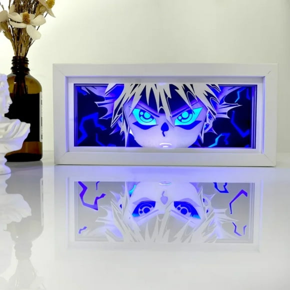 XAOCENH Night Light Anime Paper Cut Shadow Light Box 3D Shadow Lamp Laser Paper Carving Lamp Cool Room Decor Party Gift