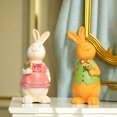 thumbnail image 1 of Paokuoon Rabbit Ornament Rabbit Ornament Realistic Synthetic Resin Couple Bunny Office Figurine, 1 of 7