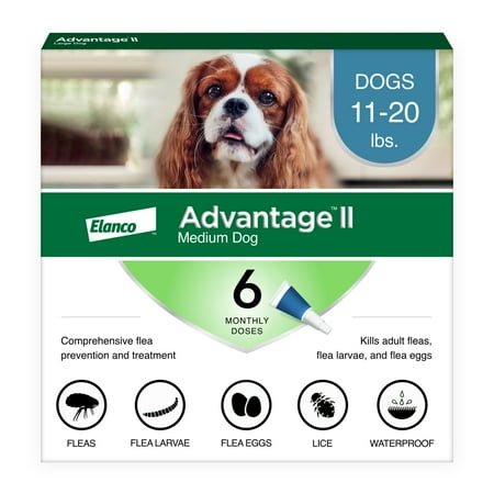 UPC: 0724089202758 | Advantage II Vet-Recommended Flea Prevention for Medium Dogs 11-20 lbs  6-Monthly Treatments