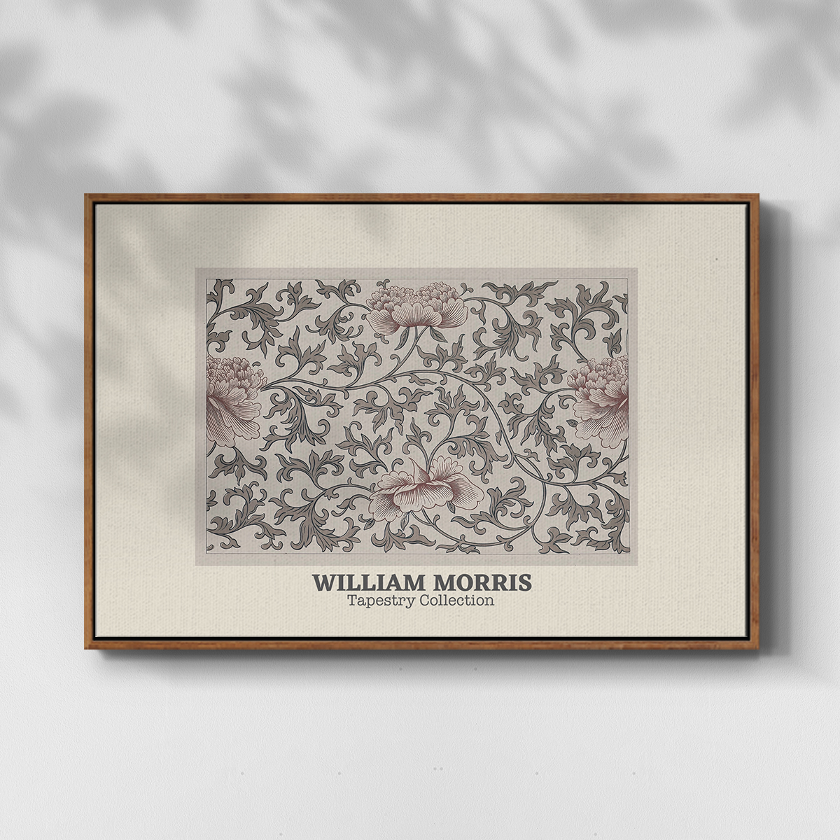 Vintage Abstract Print-XLVI Framed in Walnut Wood Gallery Wrapped Canvas 27 in. x 41 in.