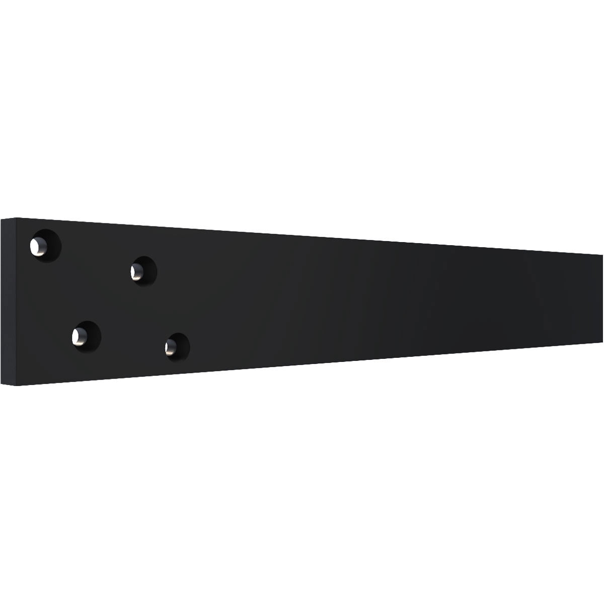 Ekena Millwork 2 1/2"W x 18"D Hidden Floating Steel Heavy Duty Bracket, Powder Coated Black