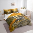 thumbnail image 3 of Castle Fairy Boys Girls Safari Wolves Eagle Bedding Comforter Set 7-Piece,Jungle Mountain King Bedding Sets,Woodland Animal Ultra Soft Bed Sheets,Ultra Soft Home Decor,Reversible, 3 of 8