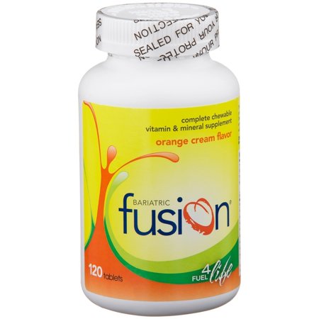Bariatric Advantage Chewable Iron Bariatric Fusion - Complete Chewable Multivitamin and Mineral Supplement - Orange Cream - 120 Tablets ()