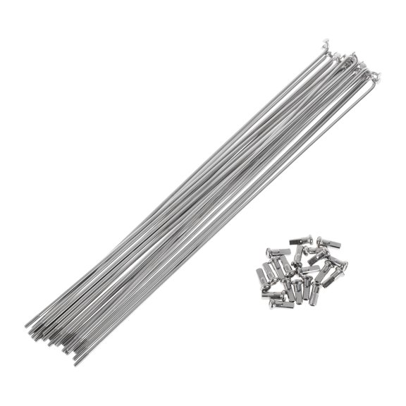 20 Set 13G Bicycle Spokes 235mm Bike Wheel Spokes 304 Stainless Steel Silver Tone