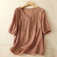 thumbnail image 2 of Pisexur Hauts pour Femmes T-Shirts Décontractés à Manches Courtes Col Rond Été Ample Blouse, 2 of 8