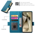 thumbnail image 3 of PU Leather Case Compatible with Samsung Galaxy S24 Ultra, Classic Kickstand/Cover/Wallet/Flip Magnetic Protective Case with Card Slots & Horizontal Stand Phone Case for Galaxy S24 Ultra, Blue, 3 of 7