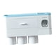 thumbnail image 3 of Soporte de pared para cepillos de dientes sin perforaciones, dispensador automático de pasta de dientes 3 taza azul, 3 of 9