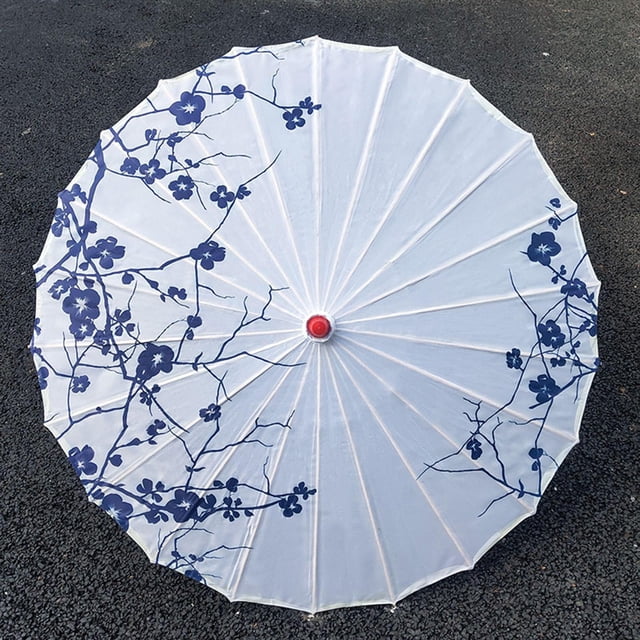 Sombrilla de papel de aceite oriental hecha a mano de 32 pulgadas, sombrilla de papel aceitado chino a prueba de lluvia para juegos de rol, fiesta de Estilo A Salvador Dali sombrilla china