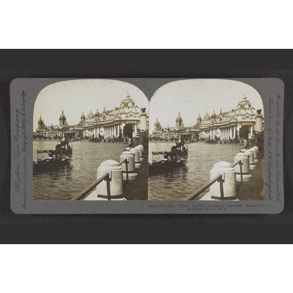 Print: Gondola, Flower Parade, Louisiana Purchase Exposition, St. Louis
