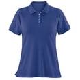 thumbnail image 2 of Collections Etc Ladies Soft Knit Button-Front Short Sleeve Polo Top Shirt - Black, White, Pink or Navy - Cotton, Polyester, 2 of 4