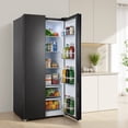 thumbnail image 4 of IceBlue 20.7 Cu. ft. Black Stainless Steel Side-by-Side Refrigerator - Independent Left Freezer & Right Fridge Temperature Control, 4 of 9
