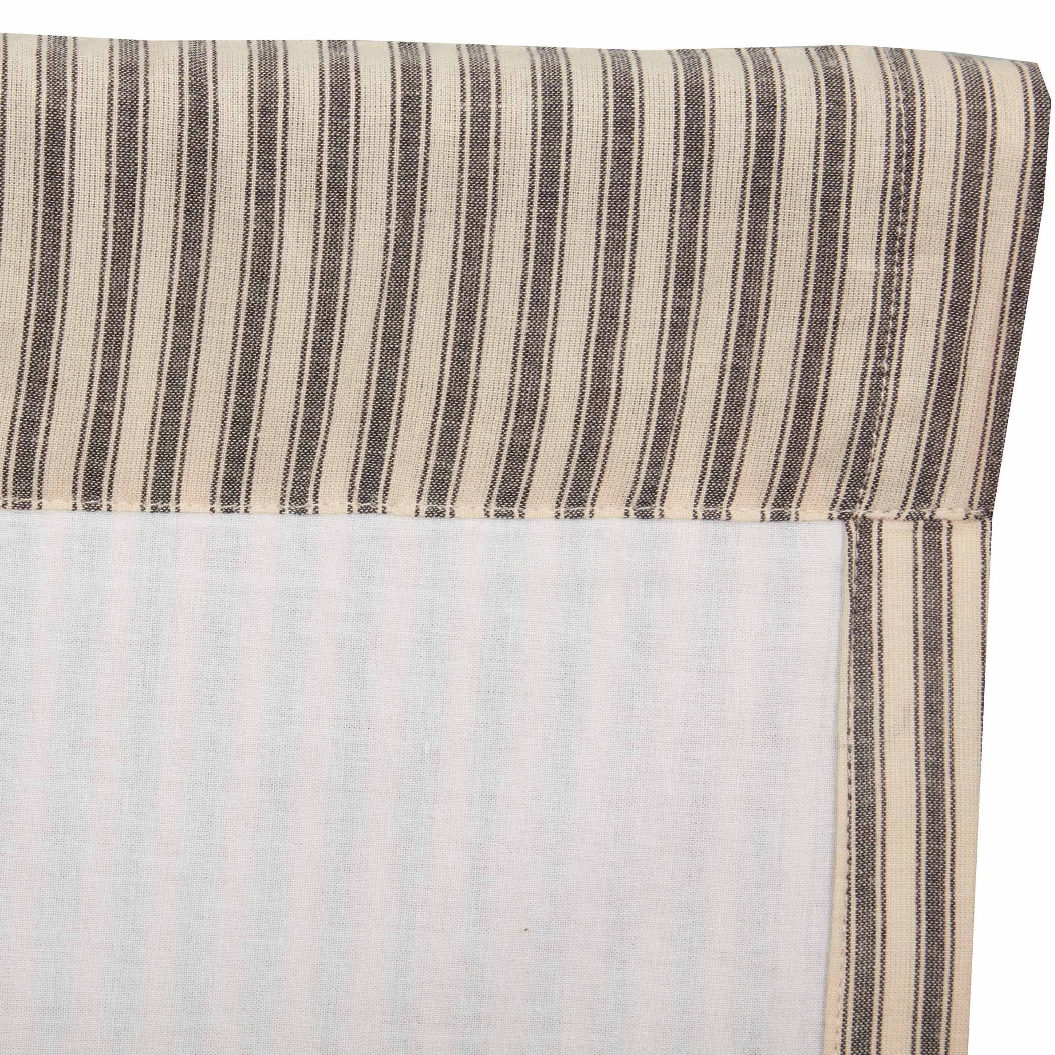 VHC Brands Sawyer Mill Curtain, Panel 63x36, Charcoal Khaki Tan